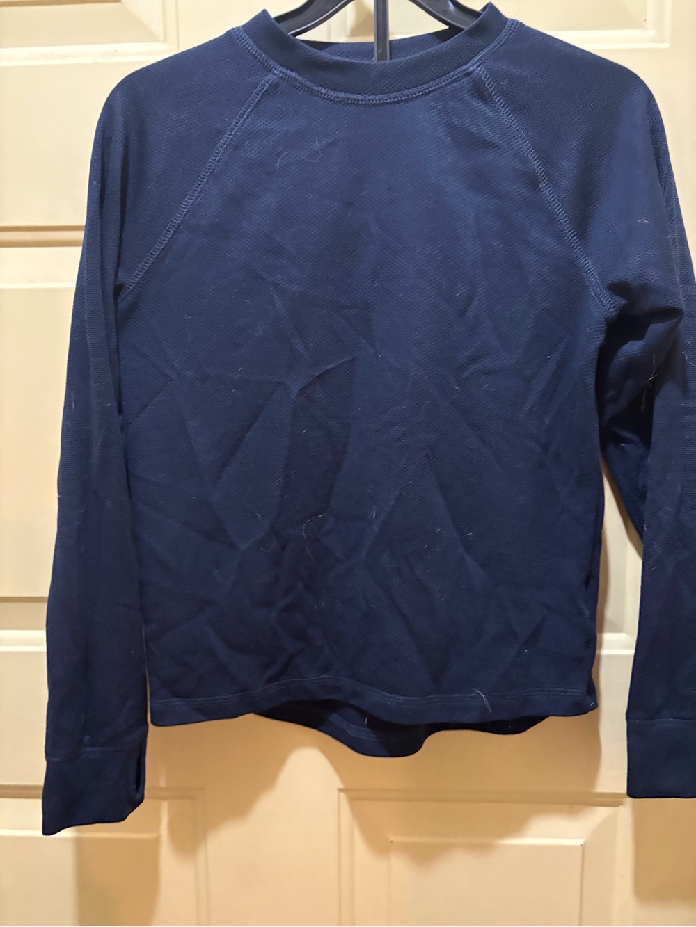 Boys Size 10/12 L.L. Bean Long-Sleeve Crewneck Shirt - Navy